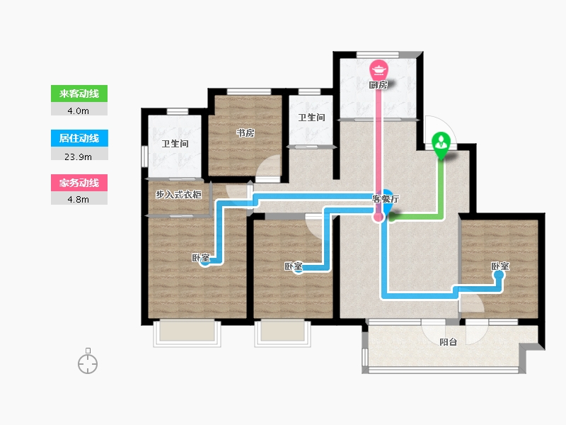 山东省-临沂市-临沂滨河万达广场-116.00-户型库-动静线