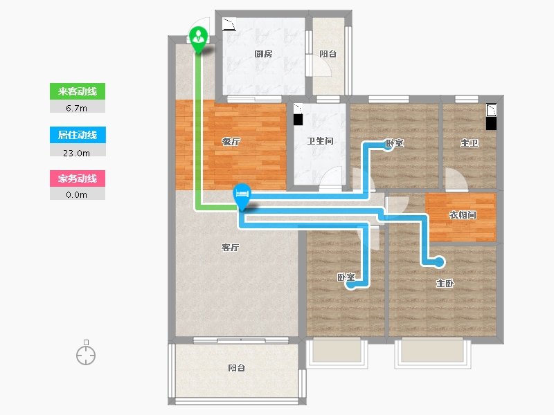 山东省-威海市-恒大翡翠华庭-105.43-户型库-动静线