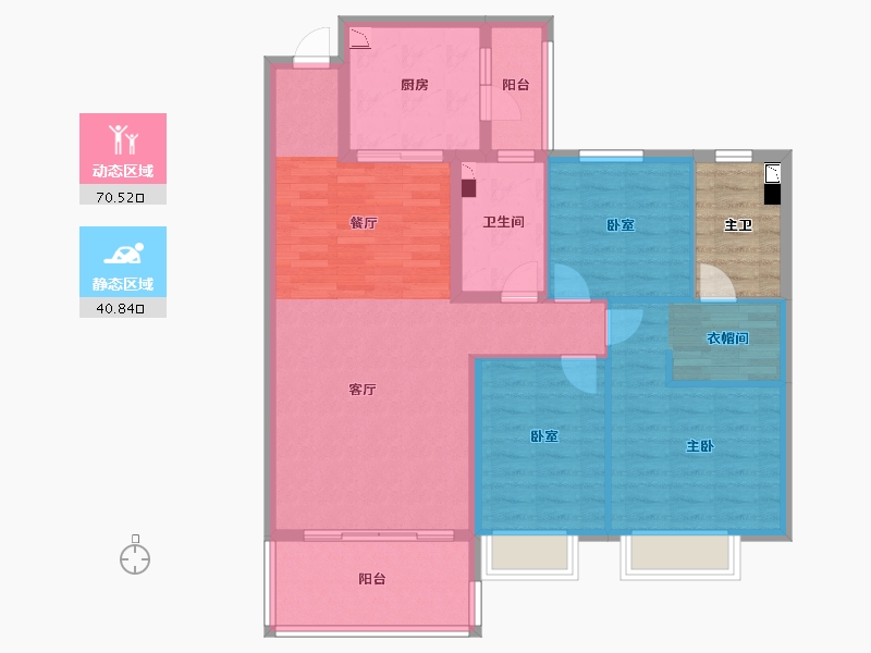 山东省-威海市-恒大翡翠华庭-105.43-户型库-动静分区