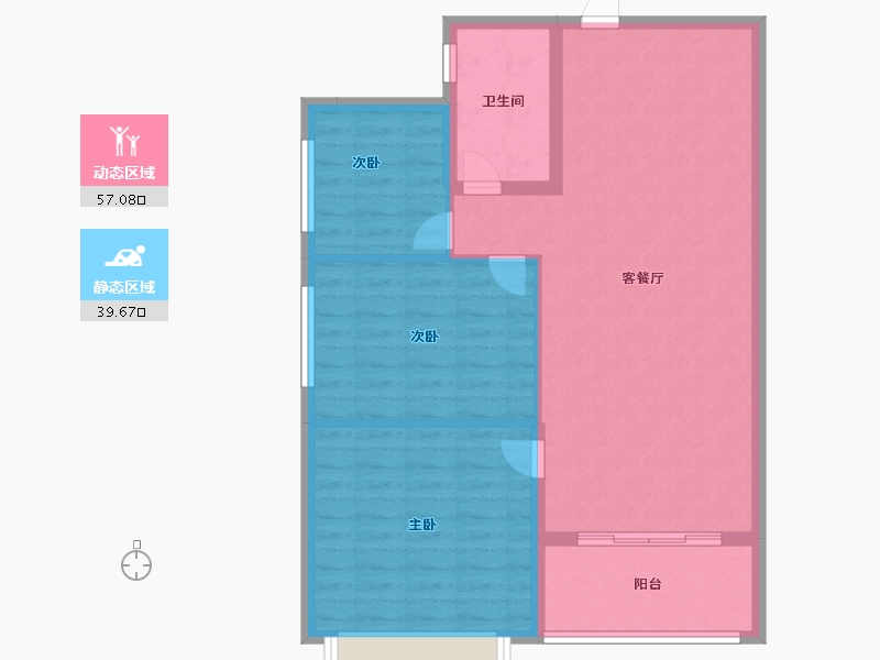 山东省-济南市-济南恒大绿洲-88.30-户型库-动静分区