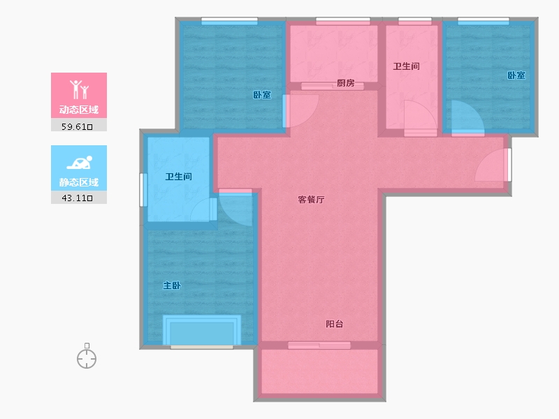 河南省-郑州市-威龙中心城-91.16-户型库-动静分区