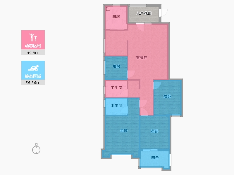 福建省-福州市-宏江翡翠湾-101.00-户型库-动静分区