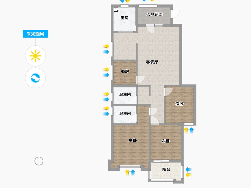 福建省-福州市-宏江翡翠湾-101.00-户型库-采光通风