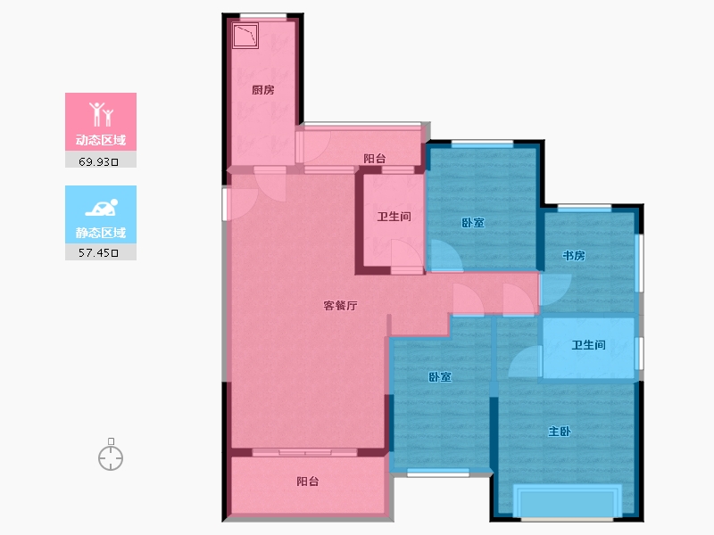 安徽省-合肥市-恒大悦龙台-114.01-户型库-动静分区