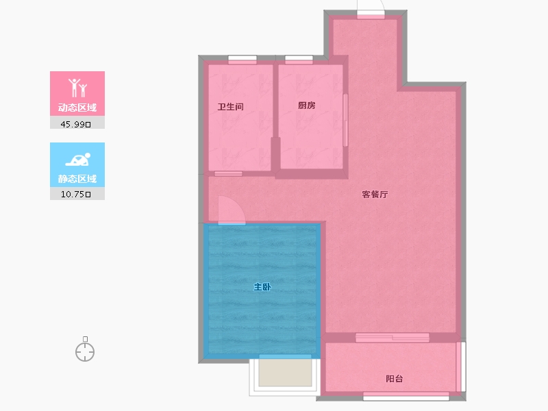 安徽省-蚌埠市-新滨湖孔雀城-50.30-户型库-动静分区