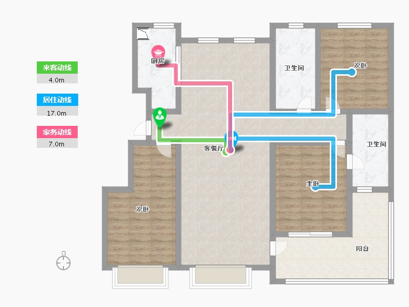 山东省-济南市-星河壹号院-114.99-户型库-动静线