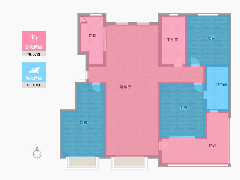 山东省-济南市-星河壹号院-114.99-户型库-动静分区