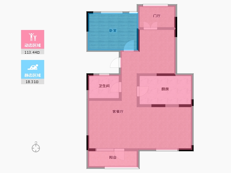 山东省-烟台市-中冶沁海云墅-119.01-户型库-动静分区