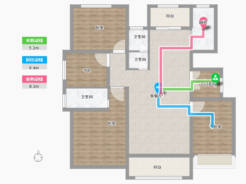 河南省-焦作市-沁阳晨升一號城邦-123.70-户型库-动静线