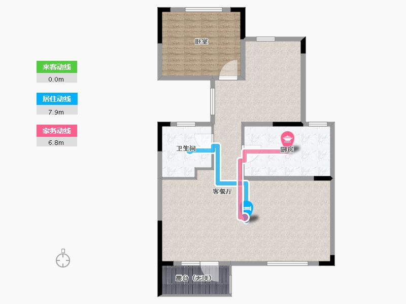 山东省-烟台市-中冶沁海云墅-119.01-户型库-动静线