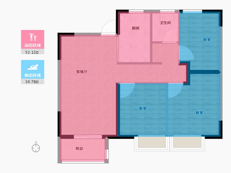 河南省-开封市-绿地四季印象-80.01-户型库-动静分区