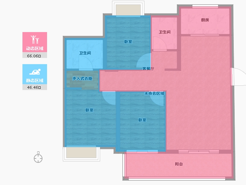 福建省-龙岩市-融创观樾台-102.26-户型库-动静分区