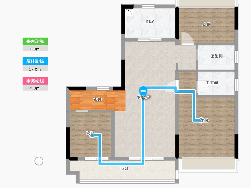 安徽省-蚌埠市-碧桂园·星河岚湾-100.80-户型库-动静线