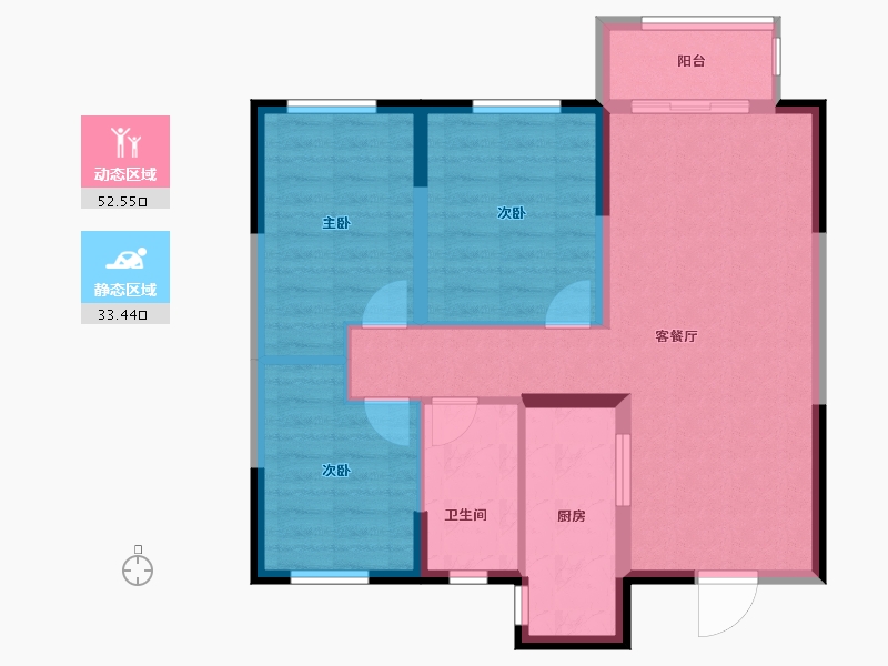 山东省-烟台市-佰和锦园-77.06-户型库-动静分区