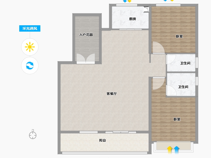 河南省-洛阳市-湖滨美院-159.08-户型库-采光通风