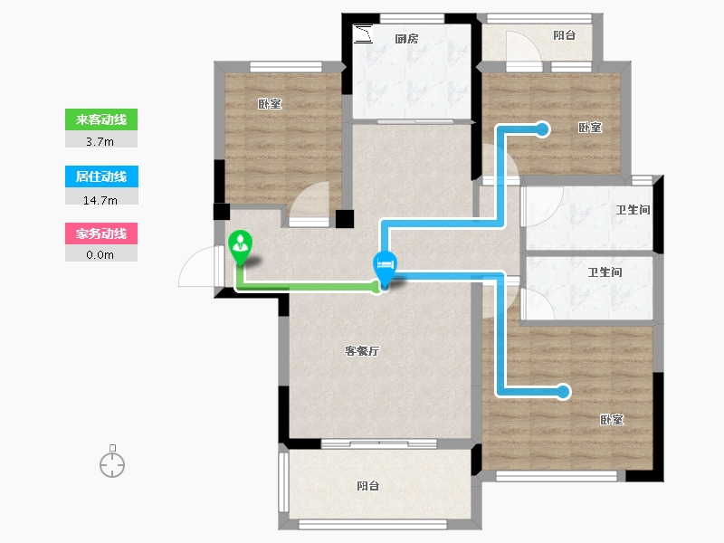 河南省-焦作市-新时代8号院-93.82-户型库-动静线