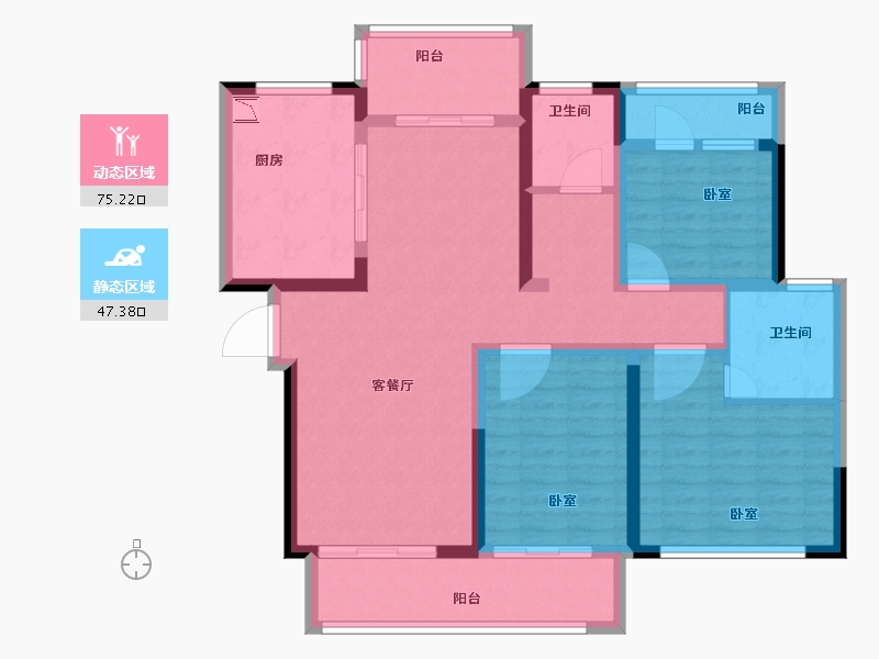 河南省-焦作市-新时代8号院-108.89-户型库-动静分区