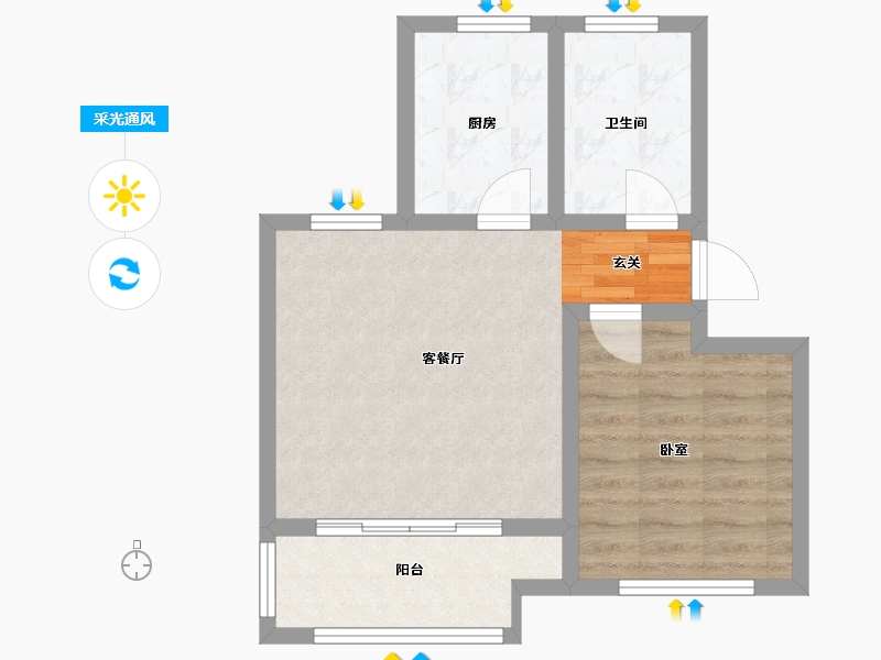 山东省-青岛市-晟高领御-50.60-户型库-采光通风