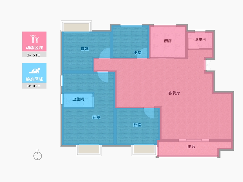 山东省-聊城市-御润好家-137.03-户型库-动静分区