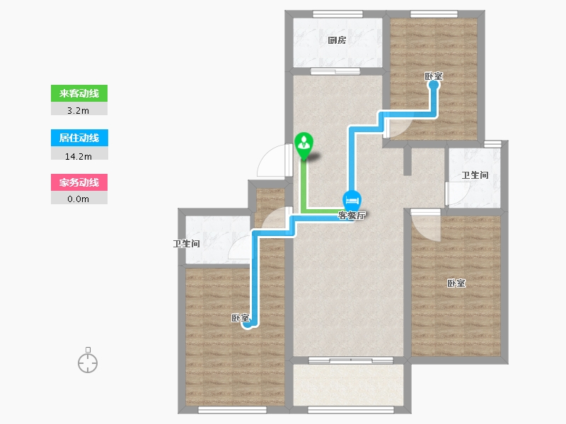 山东省-聊城市-民生·静雅居-100.99-户型库-动静线