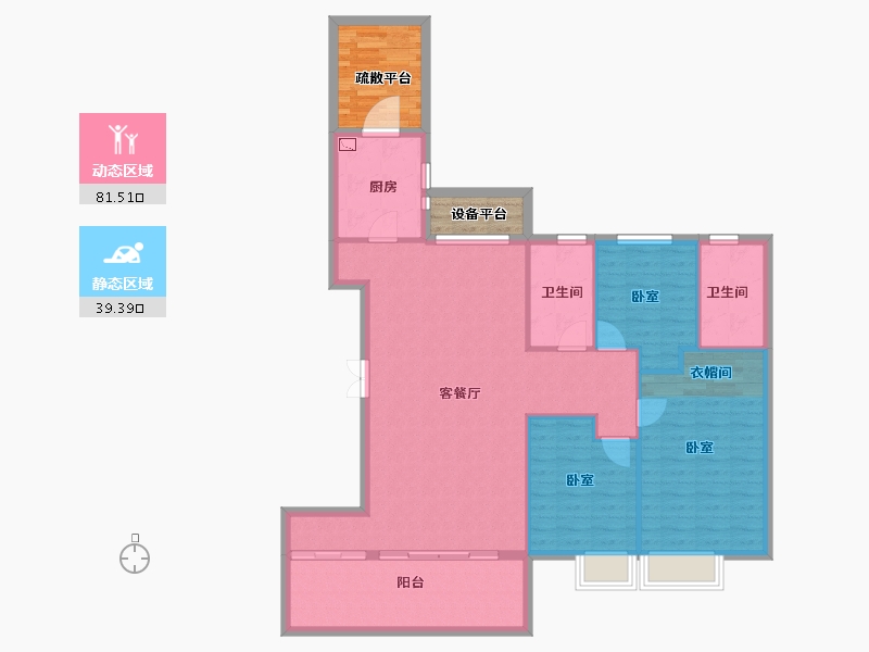 安徽省-合肥市-国贸天成-120.38-户型库-动静分区