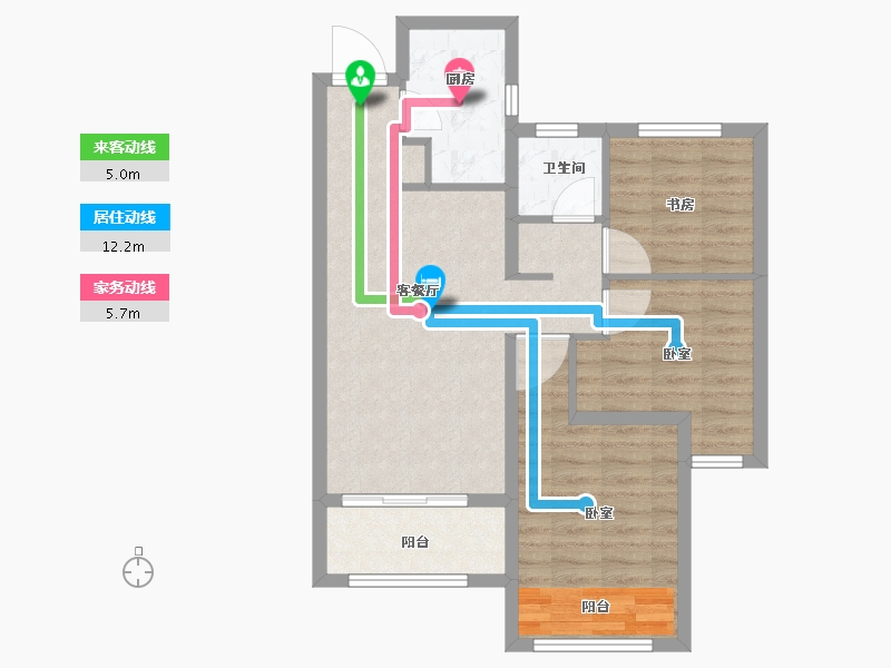 河南省-郑州市-建业盛悦府-71.39-户型库-动静线