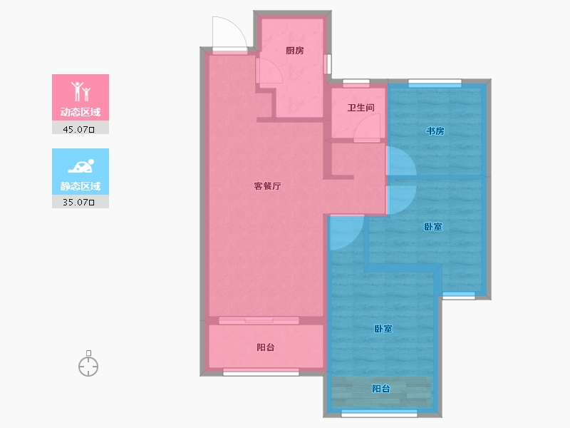 河南省-郑州市-建业盛悦府-71.39-户型库-动静分区