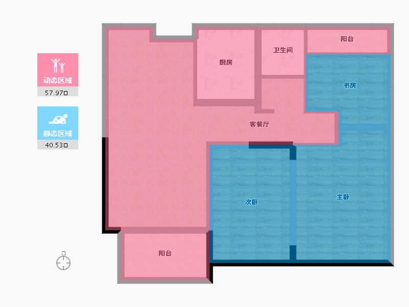 安徽省-蚌埠市-润都中央壹品-88.80-户型库-动静分区