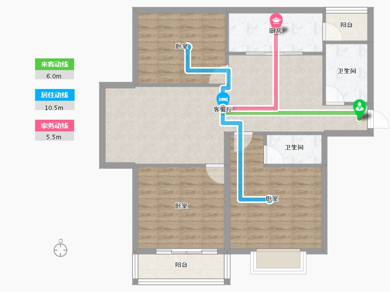 山东省-聊城市-聊城新天地-93.86-户型库-动静线