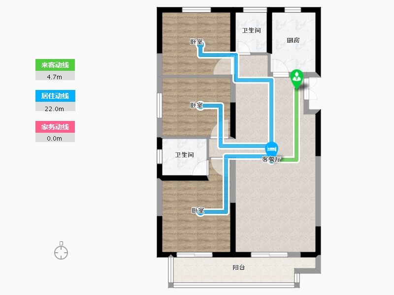 山东省-临沂市-泰鲁C-92.97-户型库-动静线