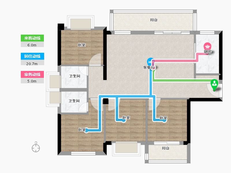 福建省-泉州市-景园合著-96.00-户型库-动静线