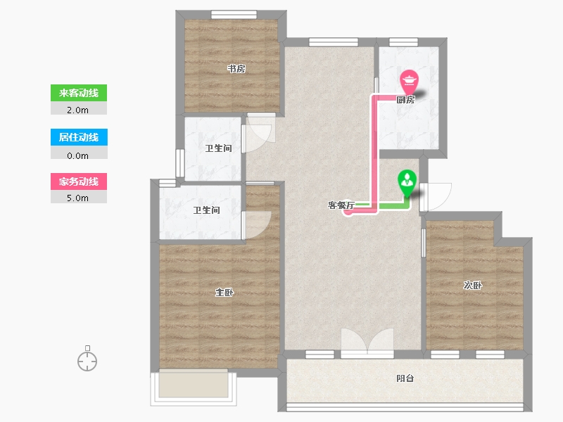 安徽省-蚌埠市-中淮·悦景花园-87.20-户型库-动静线