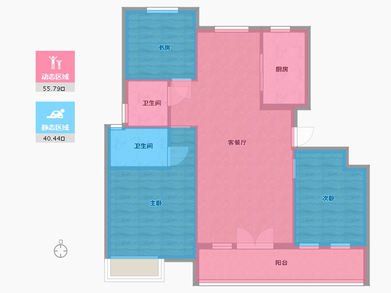 安徽省-蚌埠市-中淮·悦景花园-87.20-户型库-动静分区