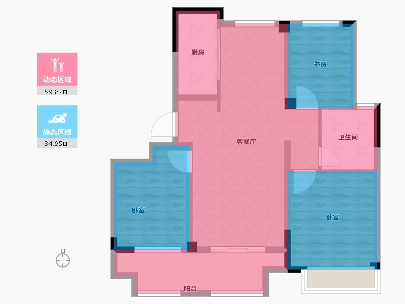 山东省-枣庄市-东南悦湖-84.47-户型库-动静分区