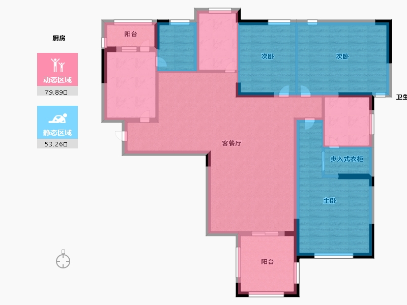 山东省-济南市-锦水丽景-119.00-户型库-动静分区