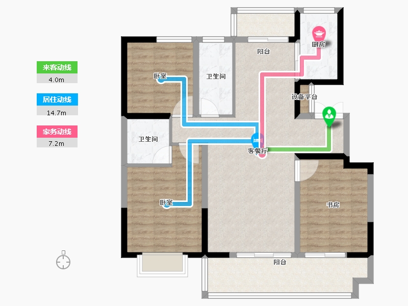 山东省-临沂市-金钰府-101.00-户型库-动静线