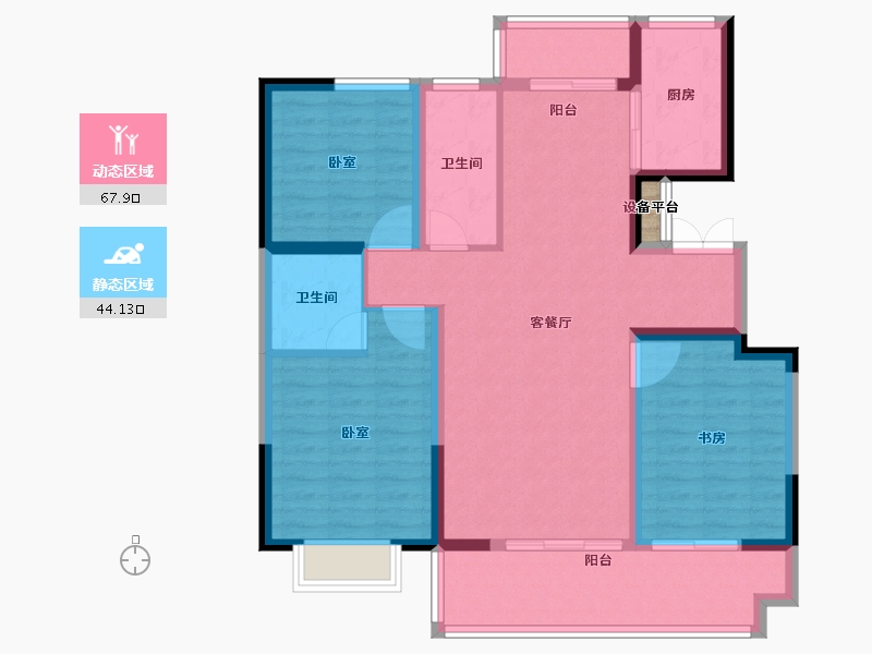 山东省-临沂市-金钰府-101.00-户型库-动静分区