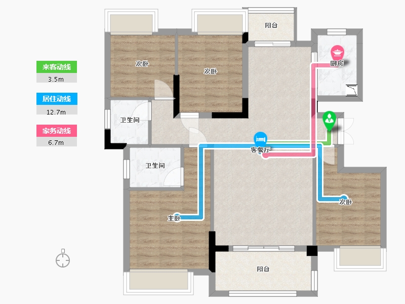 江西省-赣州市-祥光·书香府-95.50-户型库-动静线