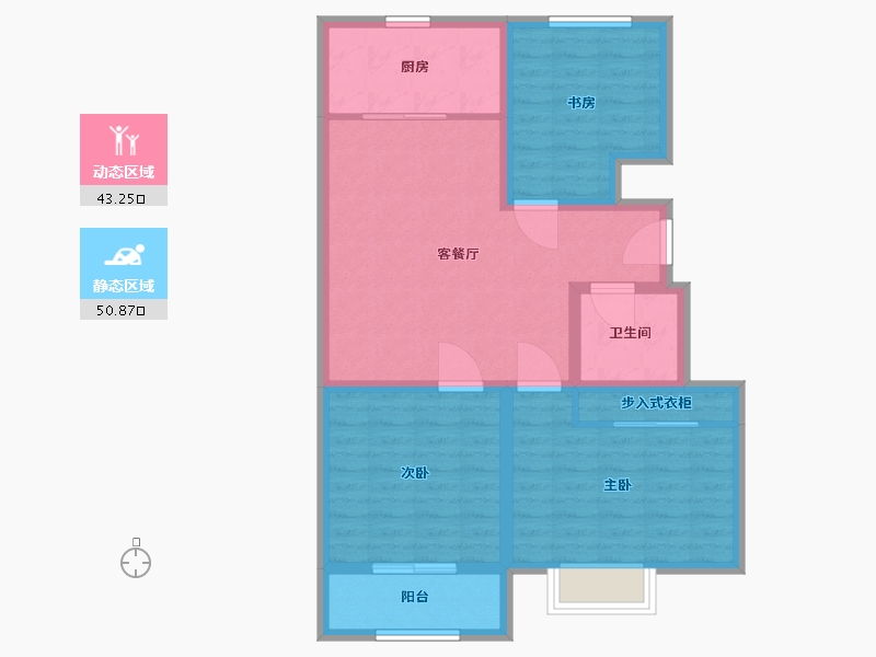 山东省-潍坊市-滨海福地世家-84.01-户型库-动静分区