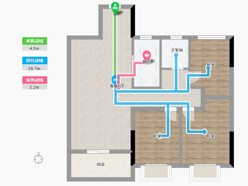 河南省-郑州市-兴港和昌云著-78.00-户型库-动静线