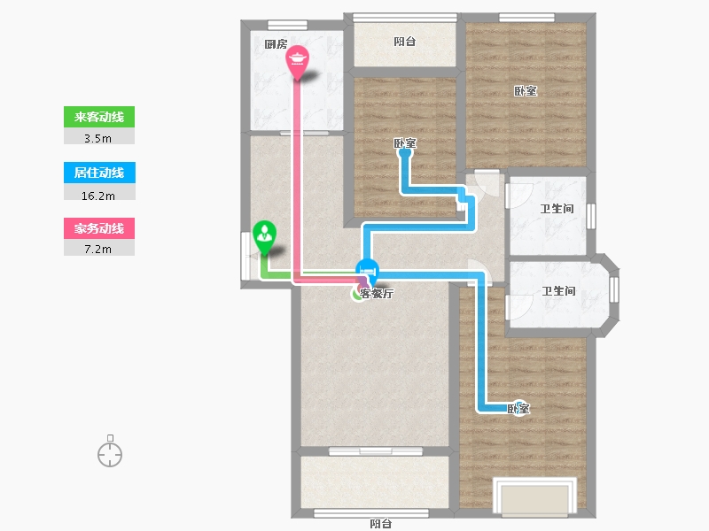 河南省-郑州市-兴达密登堡-99.23-户型库-动静线