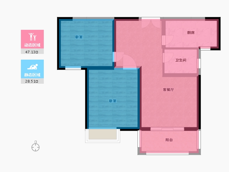 河南省-郑州市-正商启盛华庭-67.31-户型库-动静分区