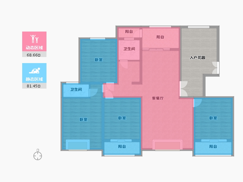 河南省-郑州市-鼎天東尚-154.75-户型库-动静分区