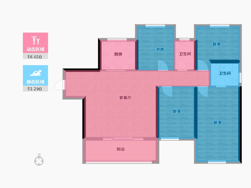 河南省-郑州市-绿都东澜岸-98.01-户型库-动静分区