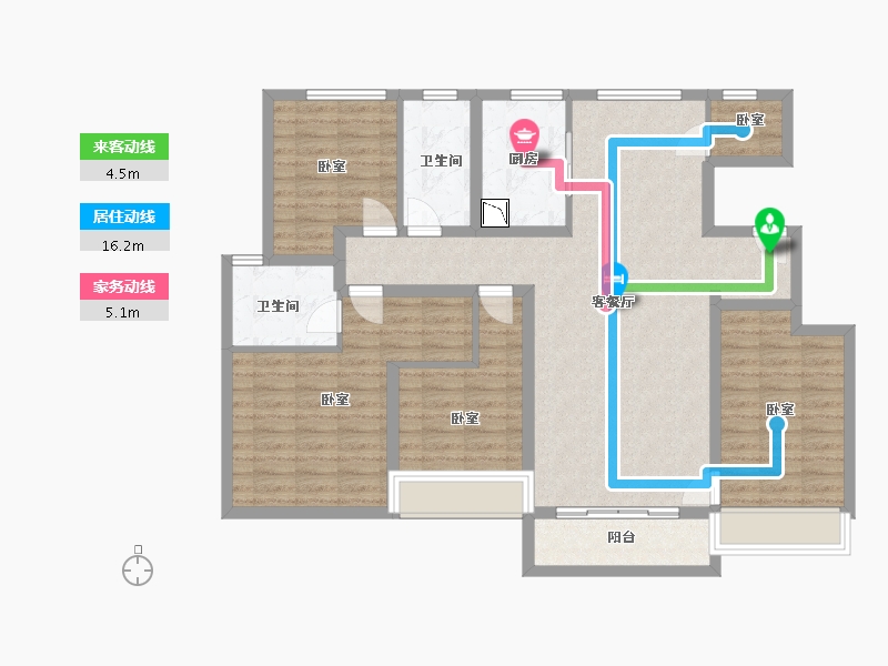 河南省-郑州市-融创城开瓏府-114.00-户型库-动静线