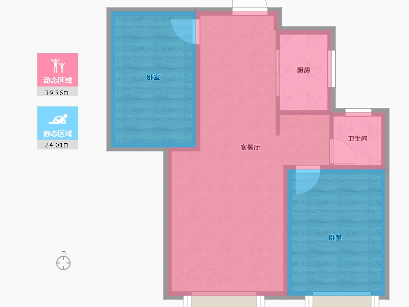 新疆维吾尔自治区-乌鲁木齐市-佳源丝路文化城-56.54-户型库-动静分区