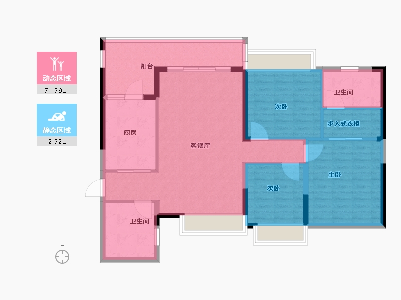 山东省-济南市-济南恒大绿洲-106.00-户型库-动静分区