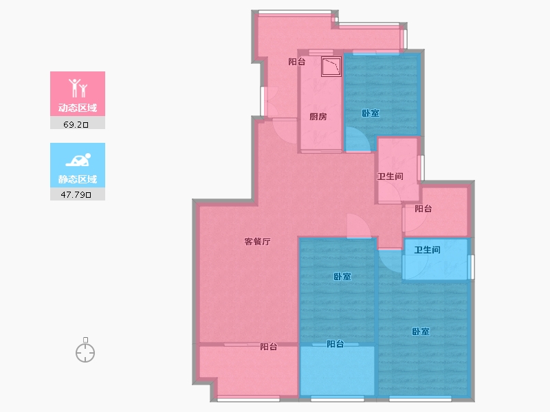 安徽省-合肥市-恒大悦龙台-106.00-户型库-动静分区