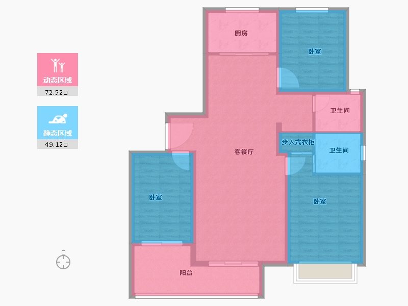 河南省-安阳市-领秀蓝岸-110.30-户型库-动静分区