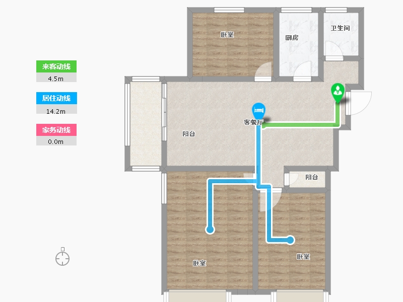 河南省-新乡市-绿都温莎城邦-100.39-户型库-动静线